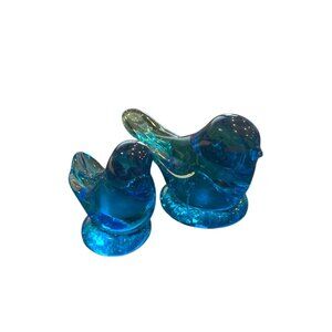 Vintage Bluebirds of Happiness 1988 Signed by Leonard Ward Set Of 2